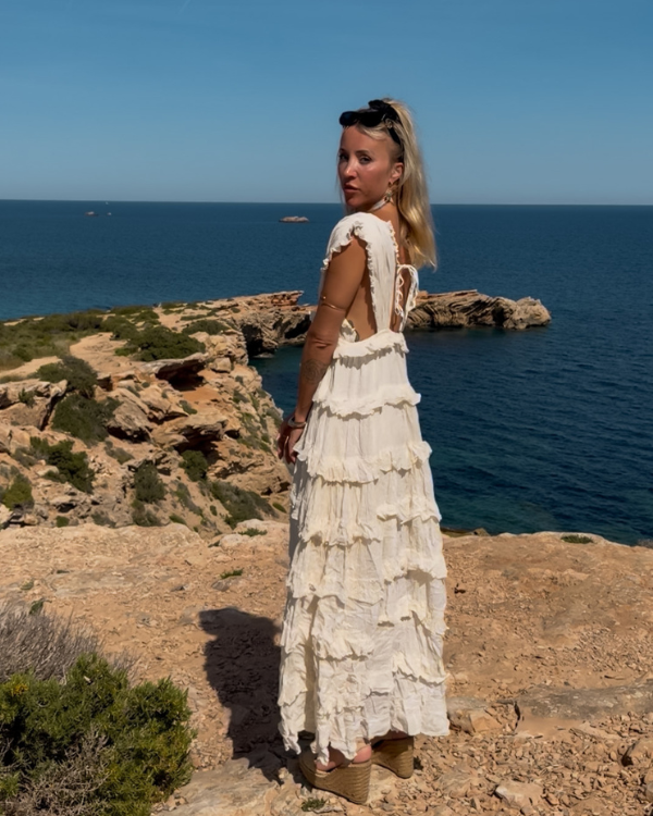 Verspieltes Sommer Boho Kleid aus Baumwolle 