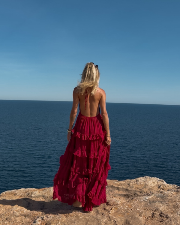 elegantes bohochic dress aus baumwolle | maxikleid ibiza style 