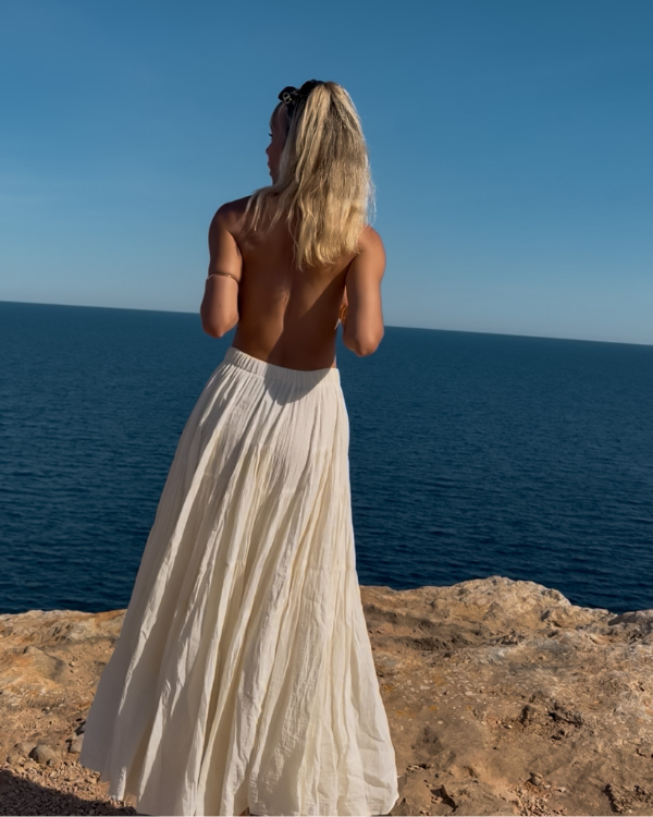 Boho Maxi Rock White Aura