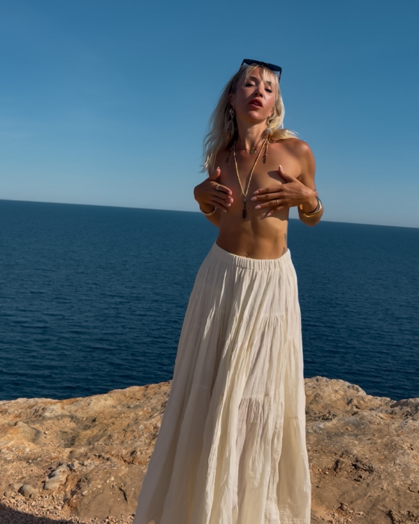 boho maxi rock weiss damen sommer outfit