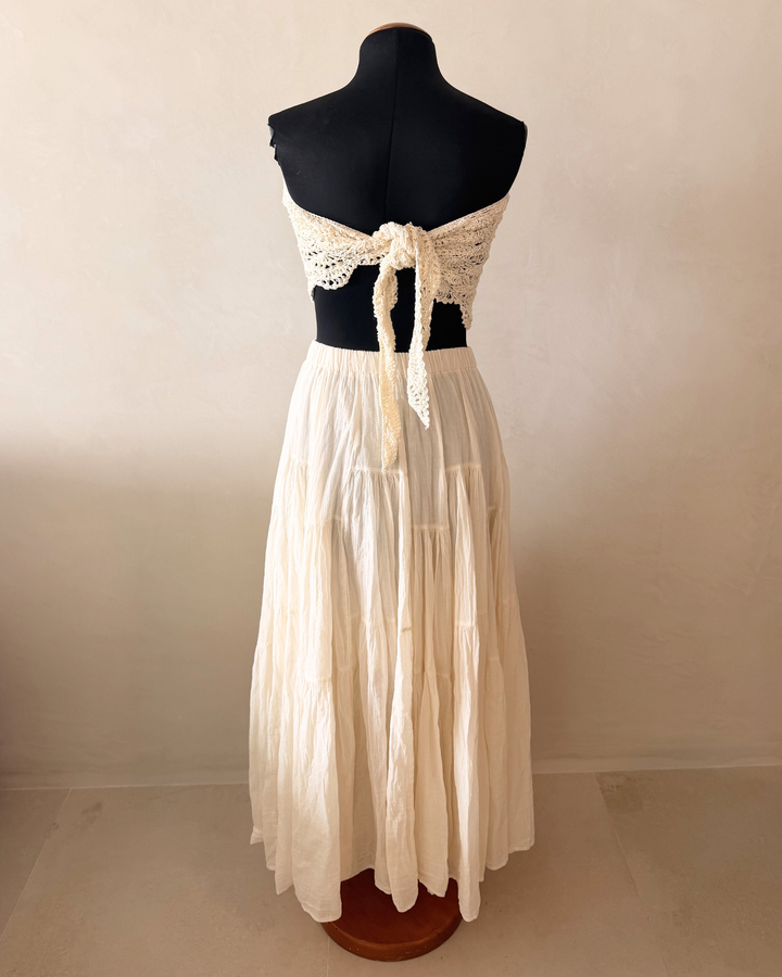 Boho Maxi Rock White Aura