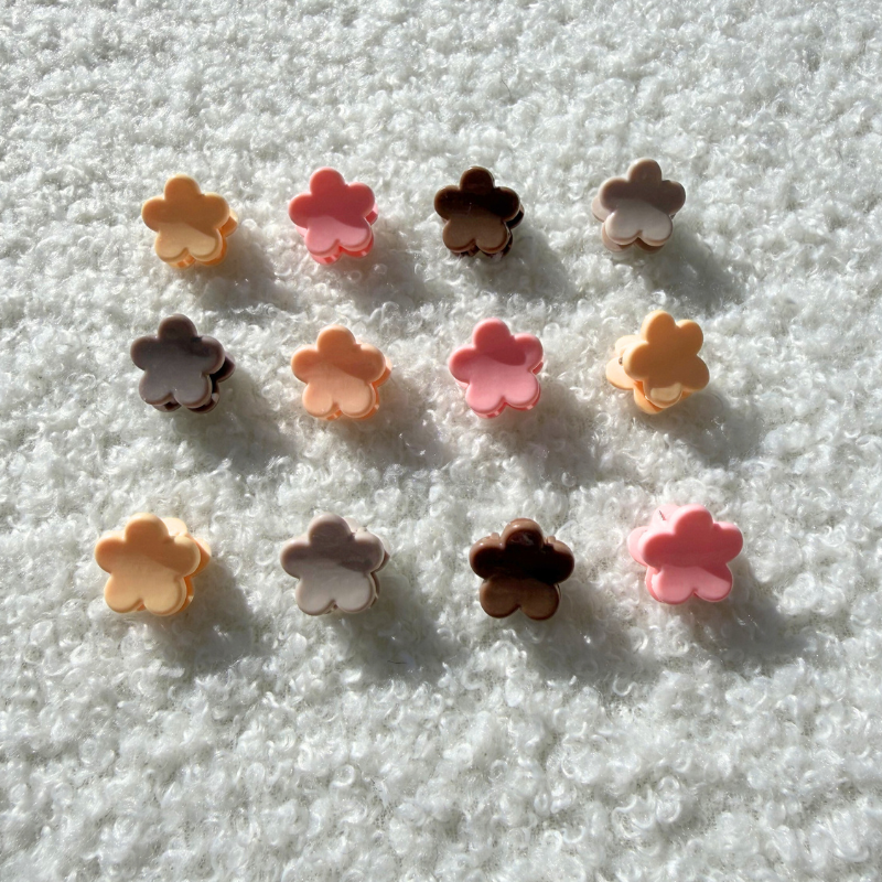 Boho Style kleine Haarclips Blumen | Mini Haarklammer 