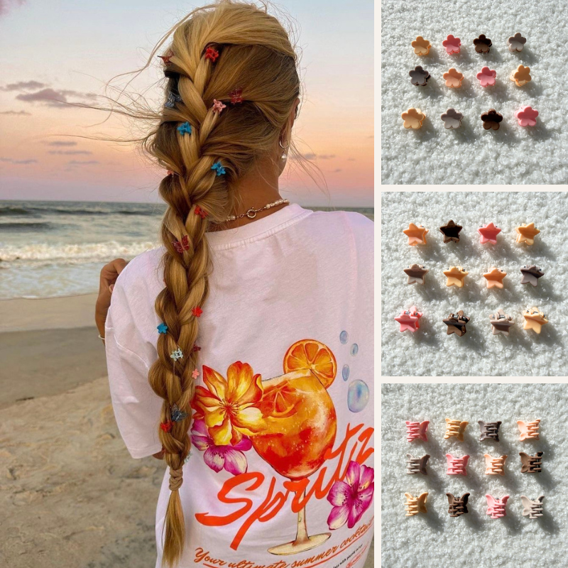 Mini Haarklammern Boho Earth