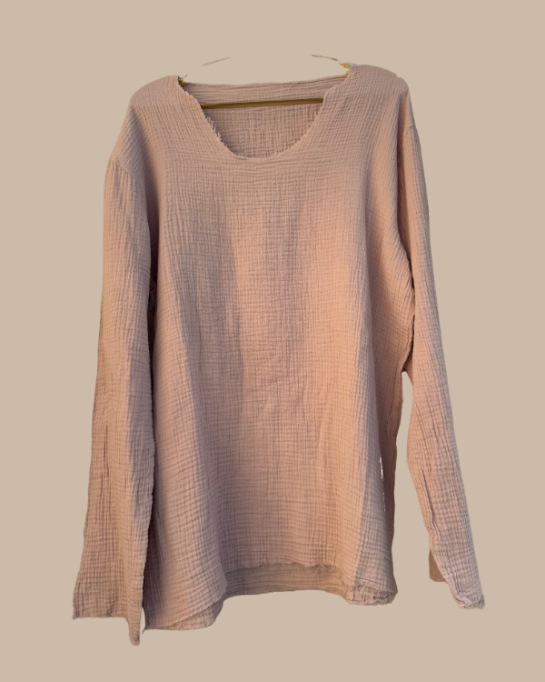 Altrosa Herren Shirt aus Musselin Baumwolle- Luftig leichtes Shirt 
