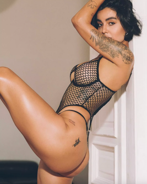 Mesh Lingerie Dessous Bodysuit mit Cut-Outs und Netzstoff 