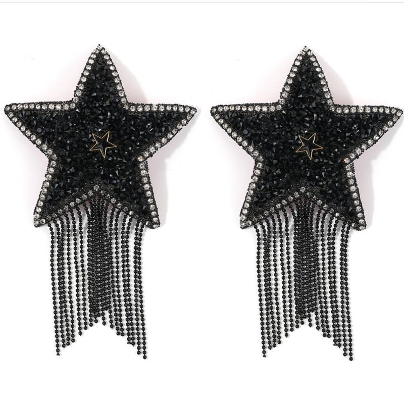 Glamouröse Nippelcover mit funkelnden Sternen und Ketten-Verzierung