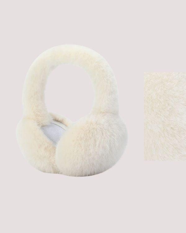 Weiche und bequeme Ohrenschützer in weiss 'Elin', perfekt für kalte Wintertage