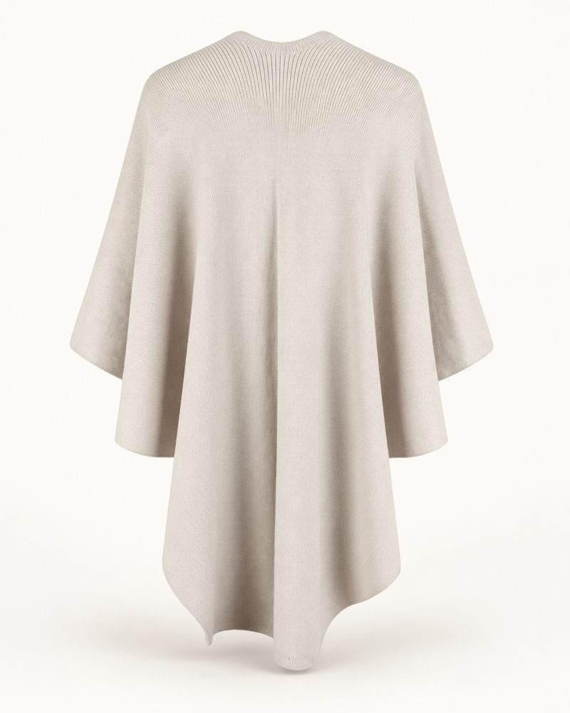 eleganter Damen Poncho in beige 
