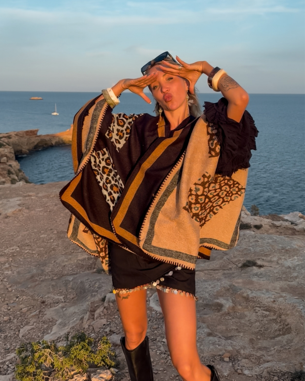 Cape Poncho Cozy Leopard