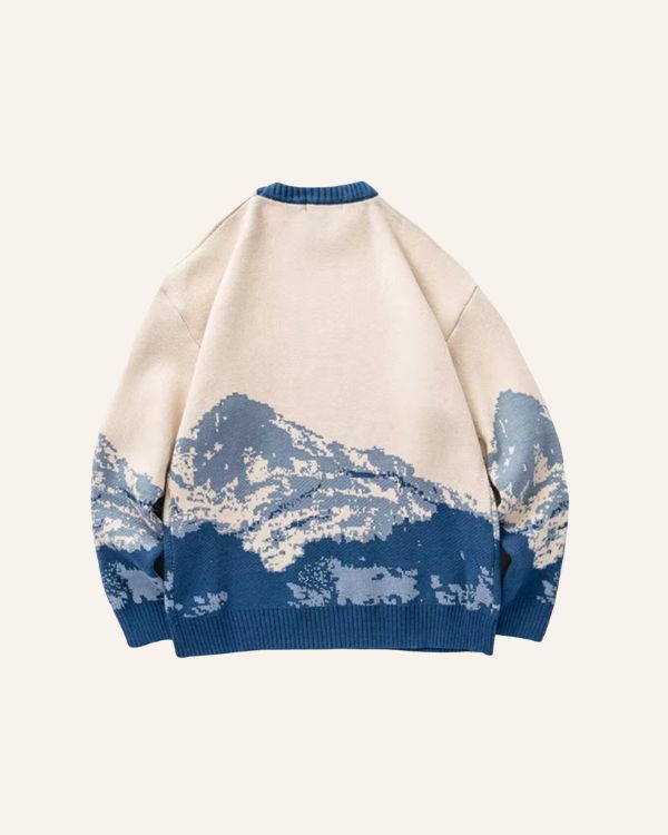 Kuscheliger Herren und Damen Bergpullover mit Rundhals 