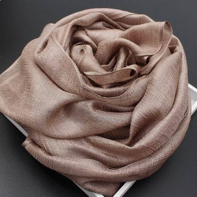 Leichtes beiges Schal Tuch - Grosses Foulard Tuch das vielseitig getragen werden kann