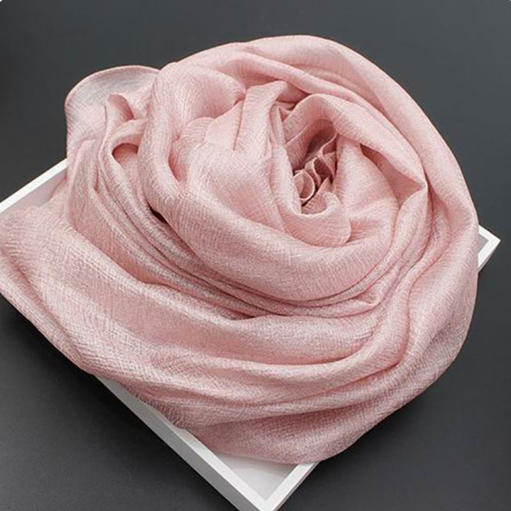 Rosa leichtes Tuch Schal aus feinem elegantem Stoff - Multifunktionales Tuch 