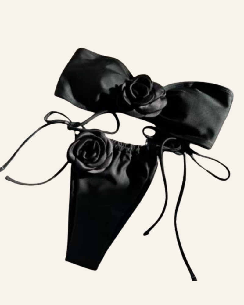 Schwarzer Rosen Bikini Midnight Romance