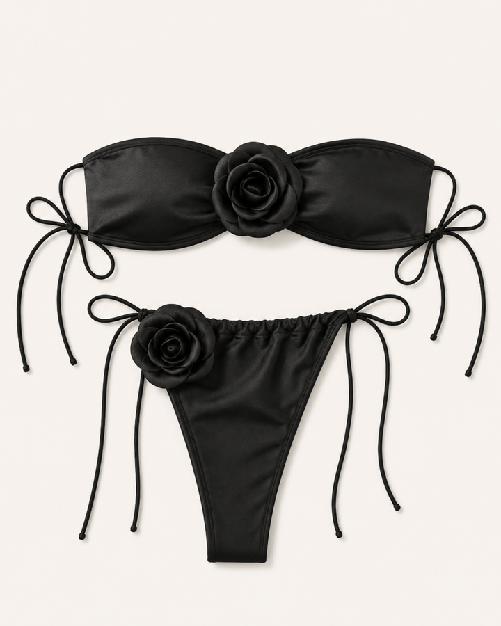 Schwarzer Rosen Bikini Midnight Romance