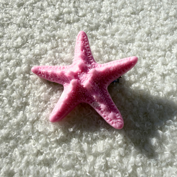 rosa Seestern Haarspange für Sommer Strand Feeling 