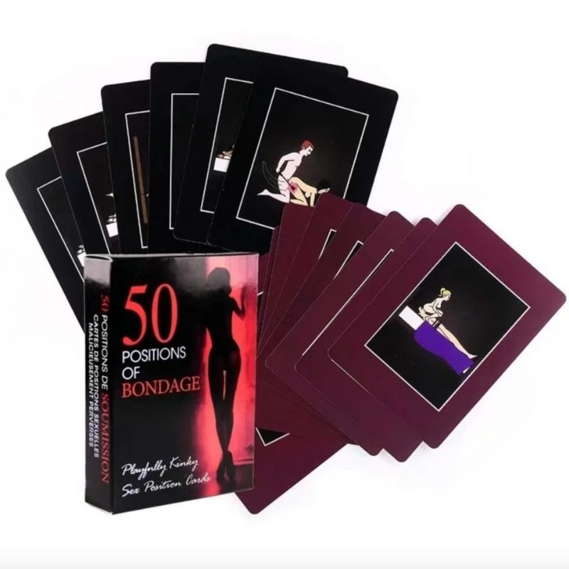 Erotische Sexspiel Liebesspiel Karten - 50 Positionen für Bondage Spiele 