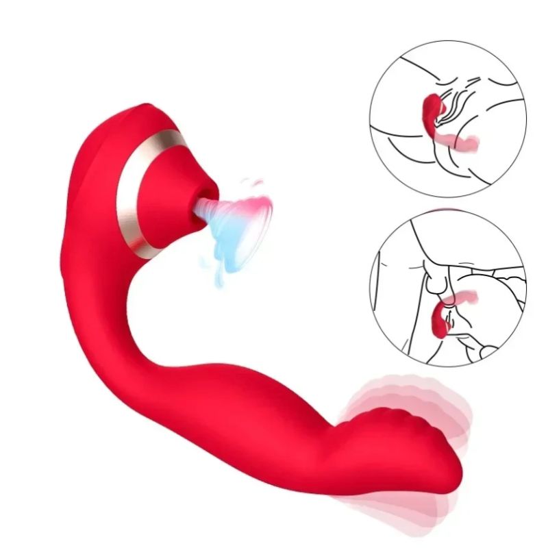 Klitoris Sauger & G-Punkt Vibrator in Rot | Doppeltes Vergngen Klitoris Sauger & G-Punkt Vibrator in Rot | Doppeltes Vergngen