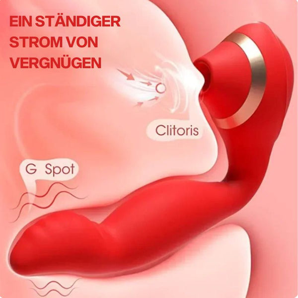 sexspielzeug sauger Klitoris Sauger & G-Punkt Vibrator in Rot
