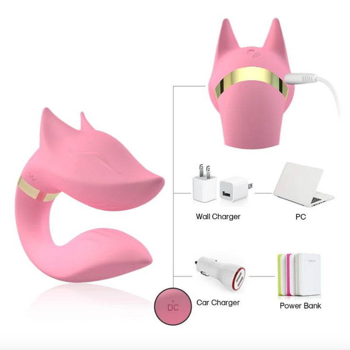 Rosa Fuchs Sexspielzeug Vibrator in U-Form perfekt für G-Punkt Stimulation 