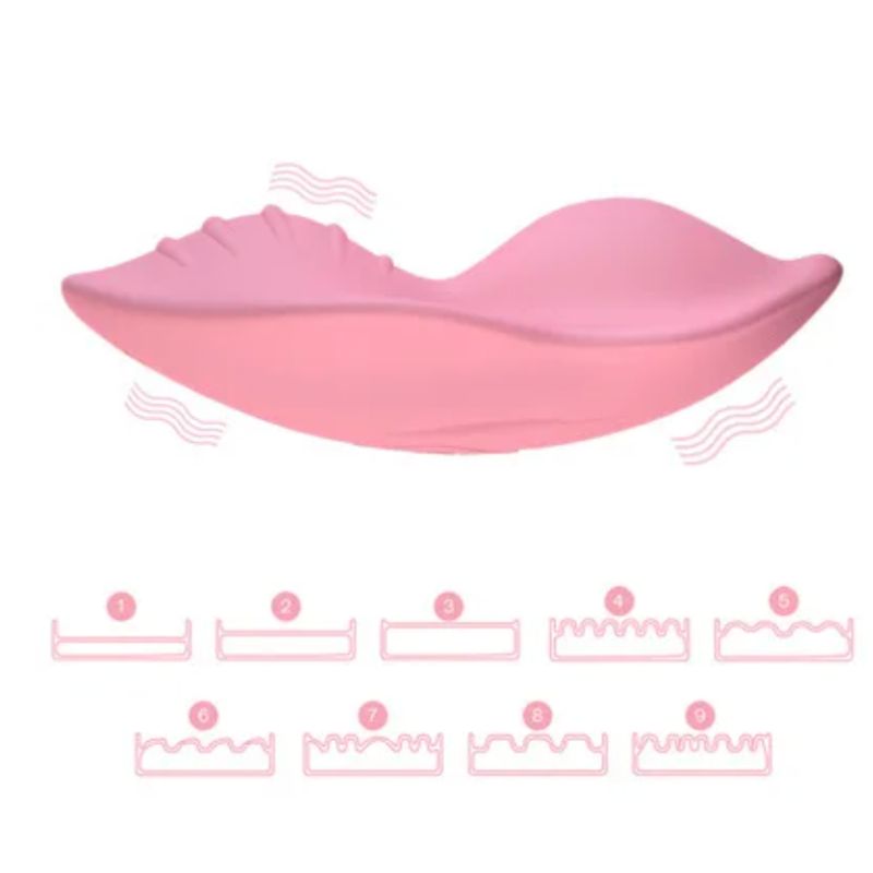 Rosa Sex Spielzeug Schmetterling - Erotischer Vibrator mit Wireless Remote Funktion