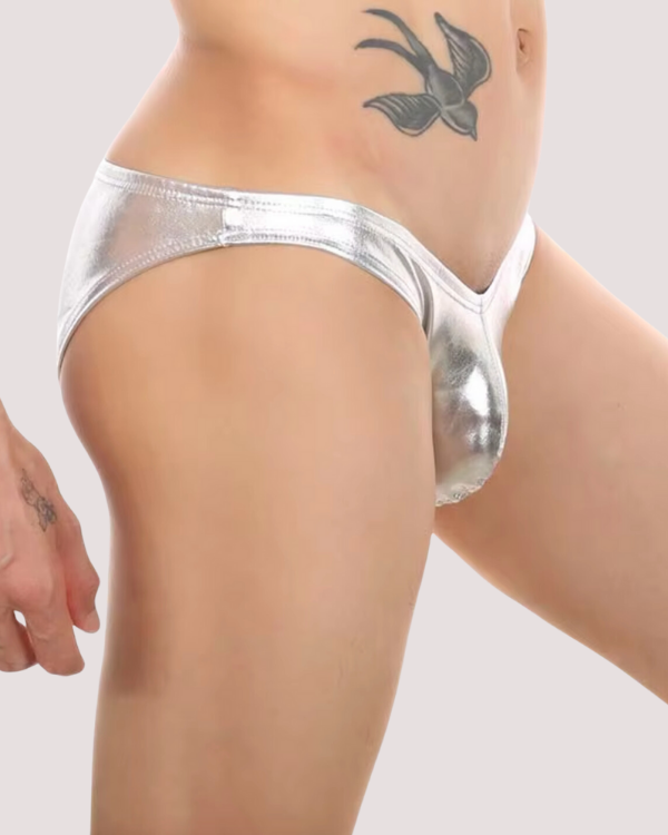 silberne erotische Herren Unterhose Unterwäsche 