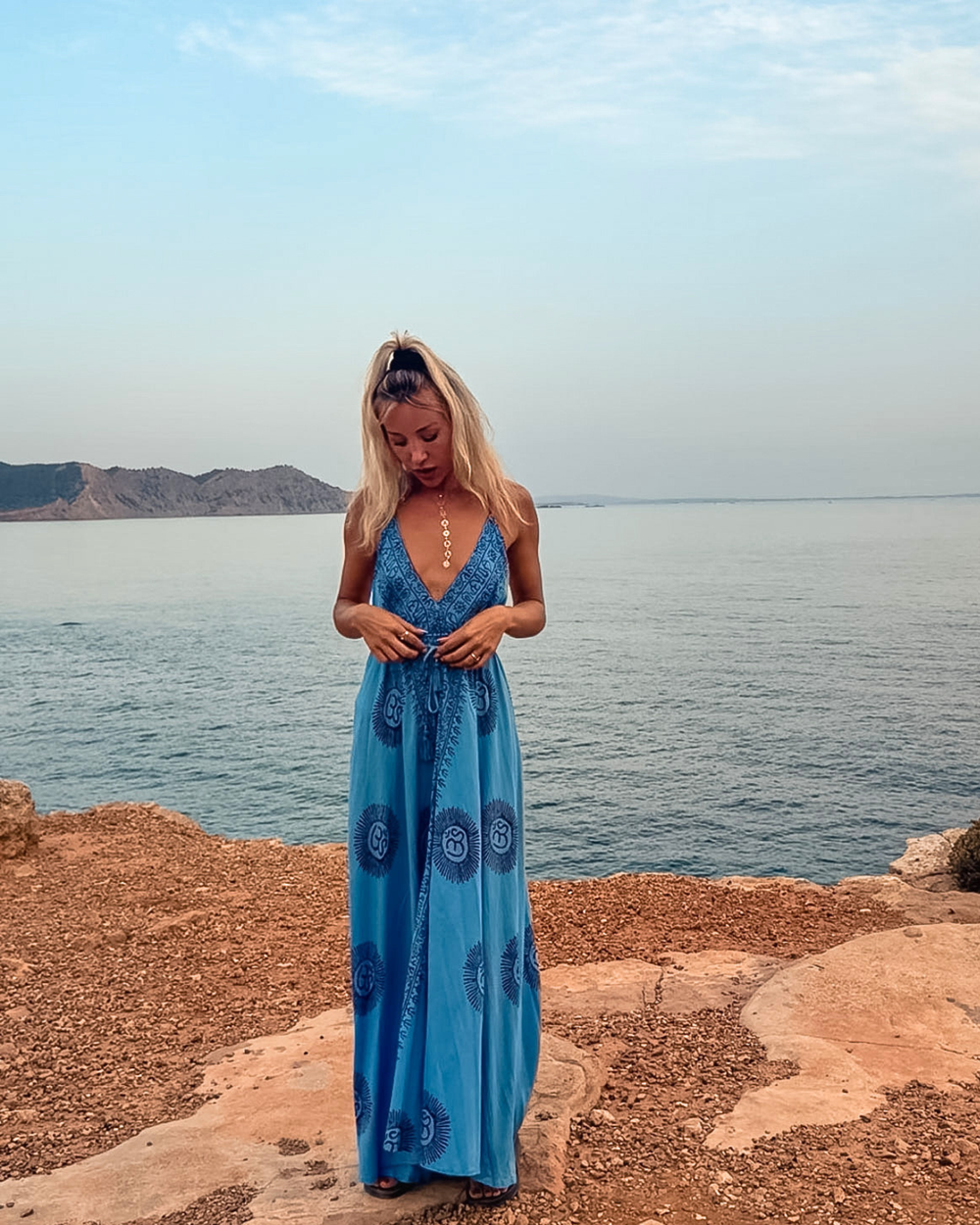 Blaues Om Kleid Aqua Harmony