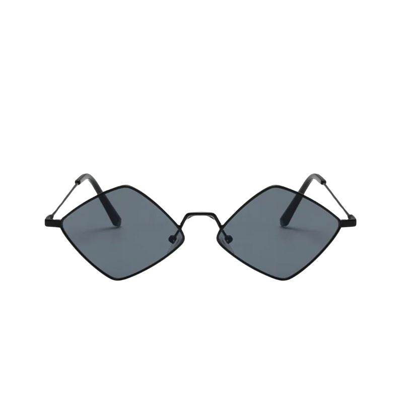 Retro Vintage Quadratische Sonnenbrille in schwarz 