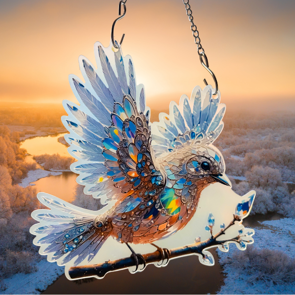 Lichtreflex Vogel Fenster Deko | Sonnenfänger aus Vogel Symbol 