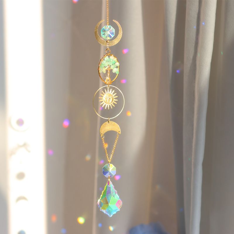 Suncatcher mit Mond und Sonnen Symbole 