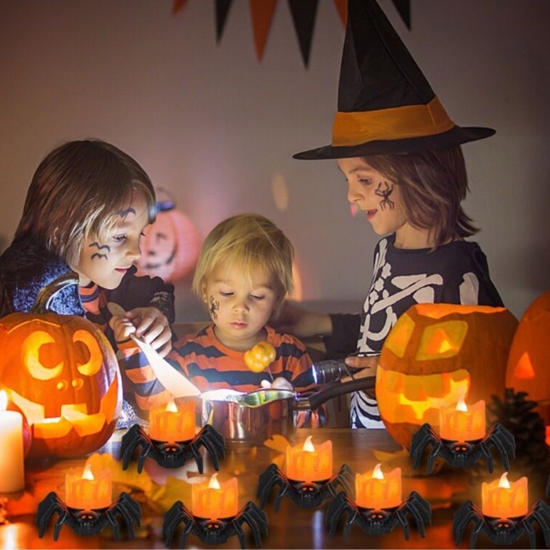 Halloween-geeignete Spinnenlampe mit atmosphärischem Licht