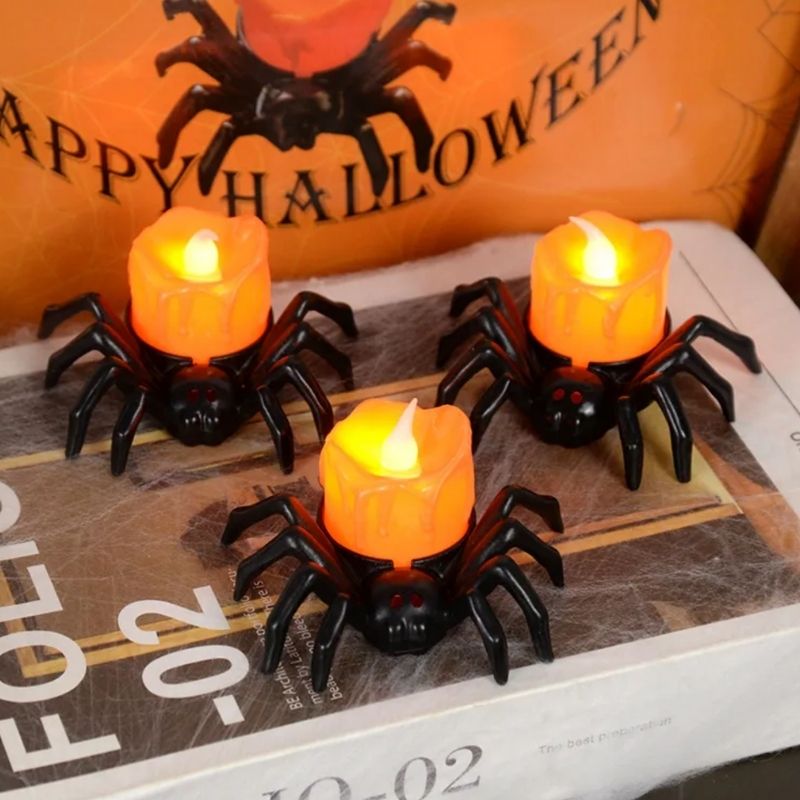 Spooky LED Spinnenlampe für Halloween-Feierlichkeiten