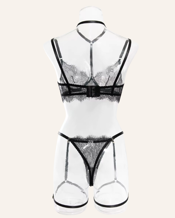 Reizvolles Dessous mit Strapshaltern und Spitzendetails