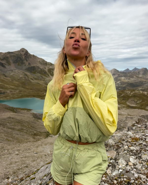 Leichtes Outdoor Activewear Set Damen Gelb