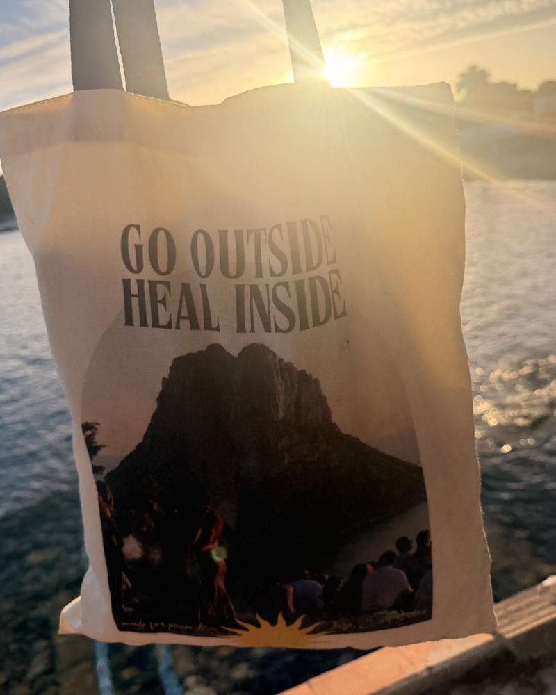 Strandtasche mit Es Vedra Motiv Ibiza 