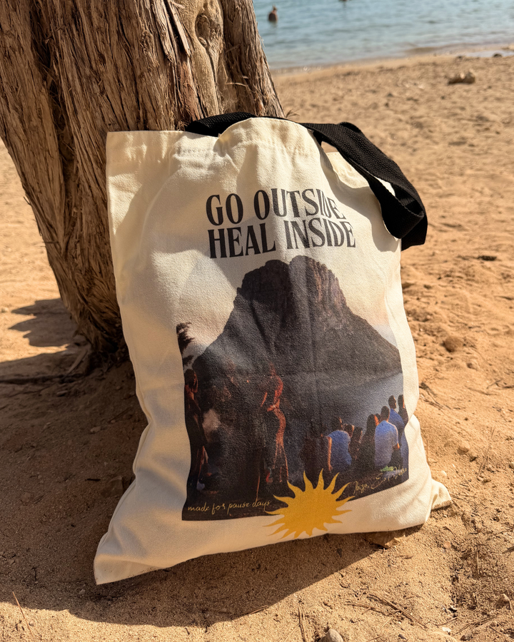 Tote Bag Stofftasche Go Outside Heal Inside 