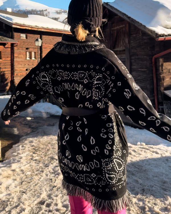 Kaschmir Paisley Strickjacke Ashanti