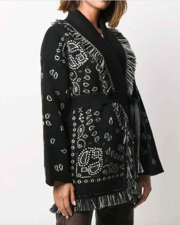 Kaschmir Paisley Strickjacke Ashanti