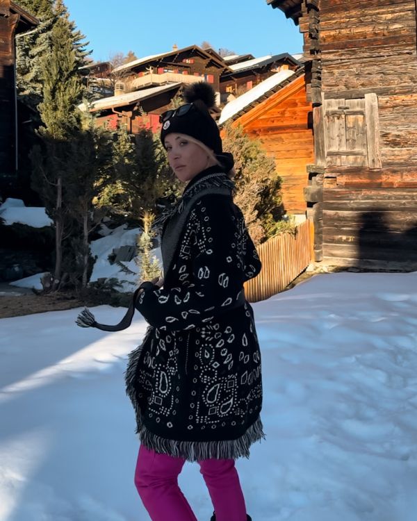 Kaschmir Paisley Strickjacke Ashanti