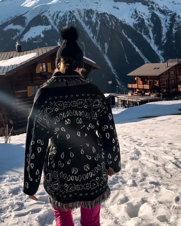 Kaschmir Paisley Strickjacke Ashanti