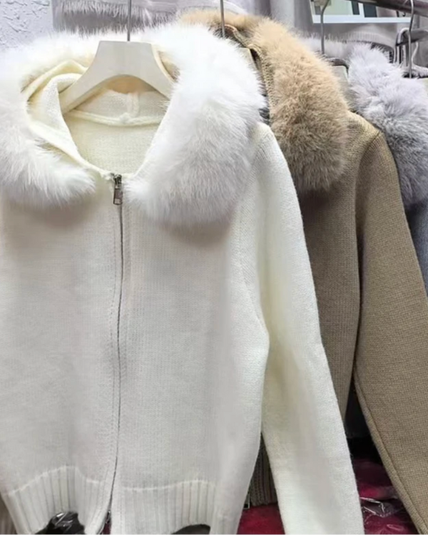 Kapuzen Strickjacke in diversen Farben 