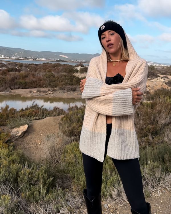 Kapuzen Kuschel Strickjacke Natalie