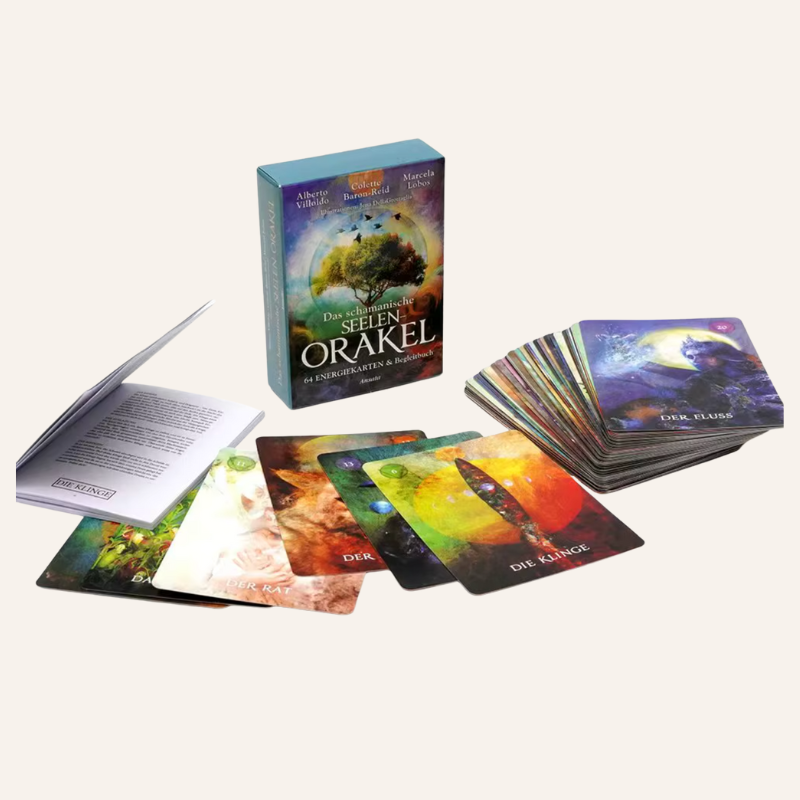 Energiekarten mit Anleitung Deutsch | Tarot Karten Set Schamanisches Seelen Orakel 