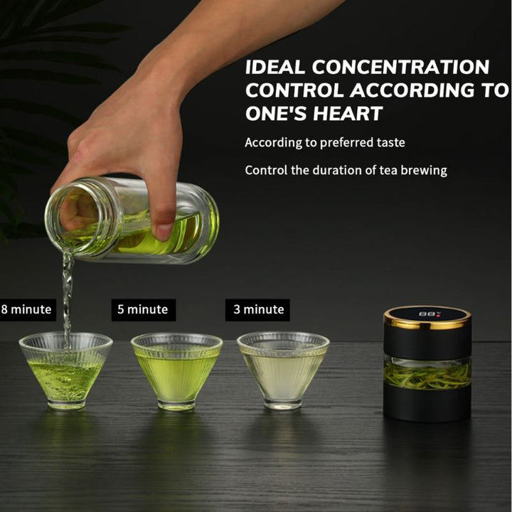 Stillvoller Tee Infusor Trinkflasche Glasflasche mit Edelstahl