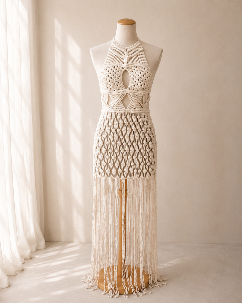 Weisses Makramee Kleid Isla Blanca