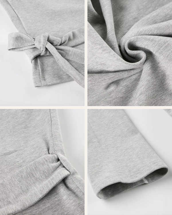 Damen Longsleeve mit Wickelbindung
