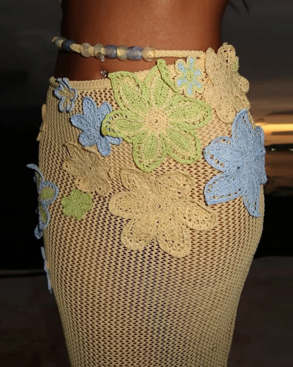 Heisser Crochet Blumen Rock - Sommer Maxirock 