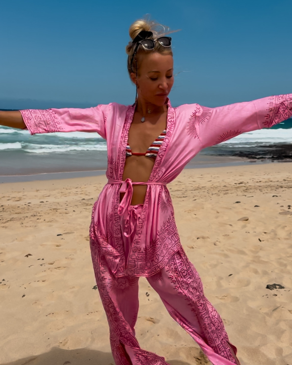 Om Fashion Set Damen – Spiritual Style in Pink