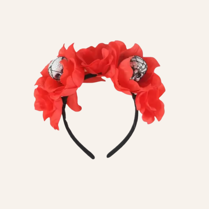 Totenkopf Blumen Haarreifen Calavera