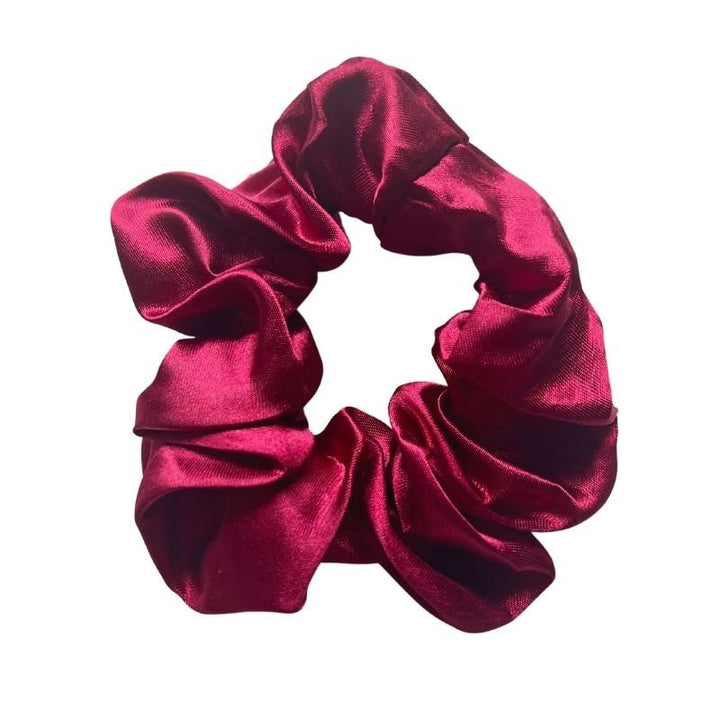 Bordeaux Rotes Glanz Haargummi Scrunchies 