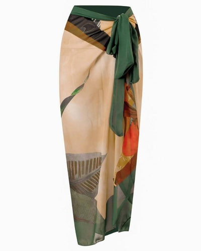 Eleganter langer Damen Pareo Rock zum wickeln 